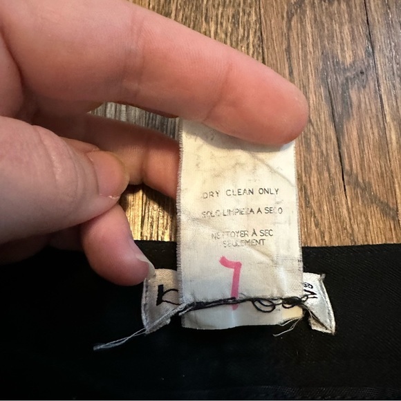 BEBE Vintage Bib Button Front Trouser Pants Size 4 Black 90’s Y2K Grunge - Picture 11 of 15